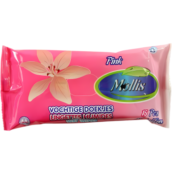 Mollis - Wet Wipes Pink 15 Stk.